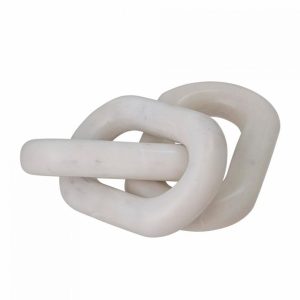 STATUETTE ANNEAUX ADEE BLANC MARBRE