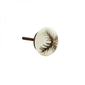 BOUTON PLACARD PORCELAINE FLEUR
