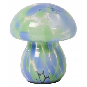 LAMPE MUSHY TACHETEE VERT ET BLEU
