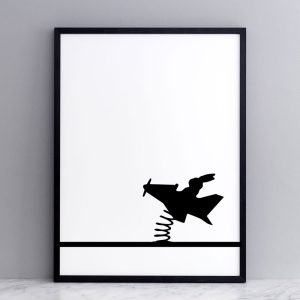 POSTER RABBIT FLYING