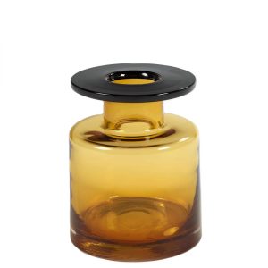 VASE WIND AND FIRE AMBRE/NOIR PM