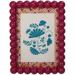 CADRE PHOTO POLYRESINE FUSHIA