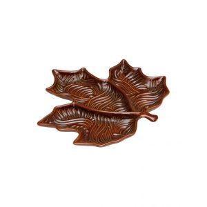 PLAT FEUILLE MARRON GM