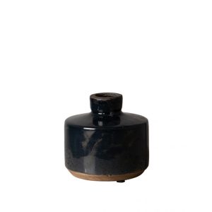 VASE BOUTEILLE BLEU MARINE LARGE