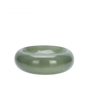 BOL DECORATIF EN VERRE VERT