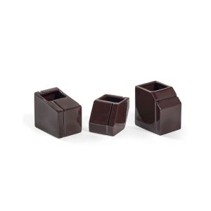 SET DE 3 MINI VASES SILOS BURGUNDY