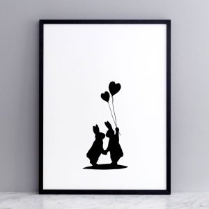 POSTER RABBIT LOVESTRUCK