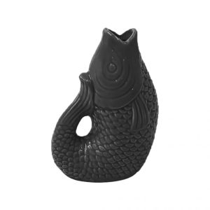 VASE CERAMIC POISSON PM NOIR
