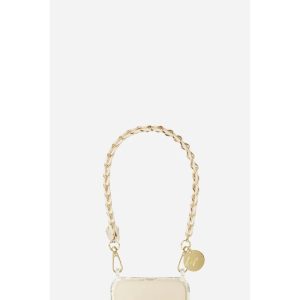 CHAINE LOU BLANC ET DORE 40 CM