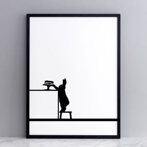 POSTER RABBIT CAKE LOVING