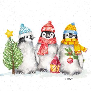 SERVIETTE SACRED PENGUINS 25X25