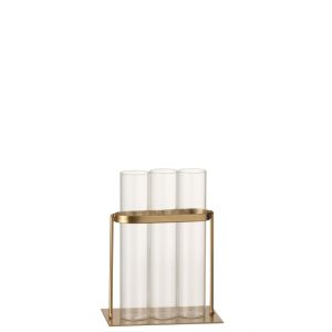 SOLIFLORE 3 TUBES METAL/VERRE