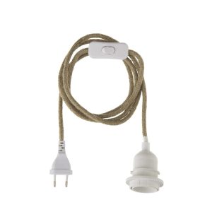SUSPENSION DOUILLE FIL JUTE