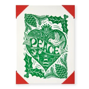 CARTE FESTIVE PEACE HEART