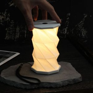 LAMPE TWIST MINI HEXAGON BLEU