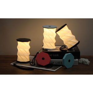 LAMPE TWIST MINI HEXAGON NOIR
