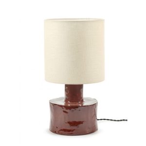 LAMPE CATHERINE BEIGE ET ROUGE