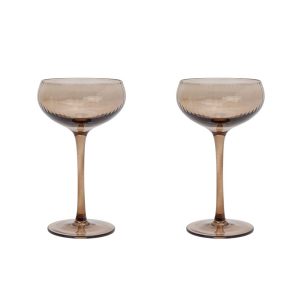 SET DE 2 COUPE A CHAMPAGNE LOU FUMEE