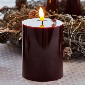 BOUGIE SILLE BORDEAUX H10CM