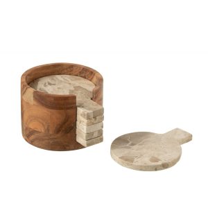 SOUS-VERRE MARBRE BEIGE ET PRESENTOIR