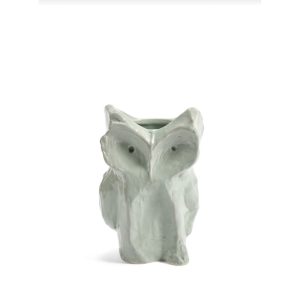 VASE HIBOU BLEU S