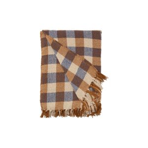 PLAID CUBES COFFEE / BLEU ROYAL