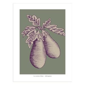 POSTER AUBERGINES 30X40 CM