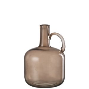 VASE ROND ANSE VERRE GRIS