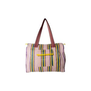SAC SHOPPING JAUNE BLEU VIOLET