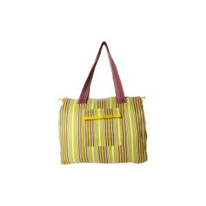 SAC SHOPPING VERT ET JAUNE