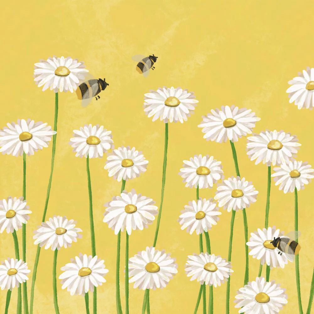 SERVIETTE BEES AND FLOWERS 33X33