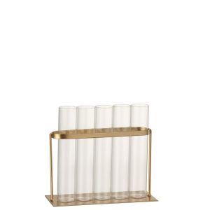SOLIFLORE 5 TUBES METAL/VERRE