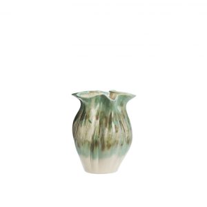 VASE VERT ET BEIGE