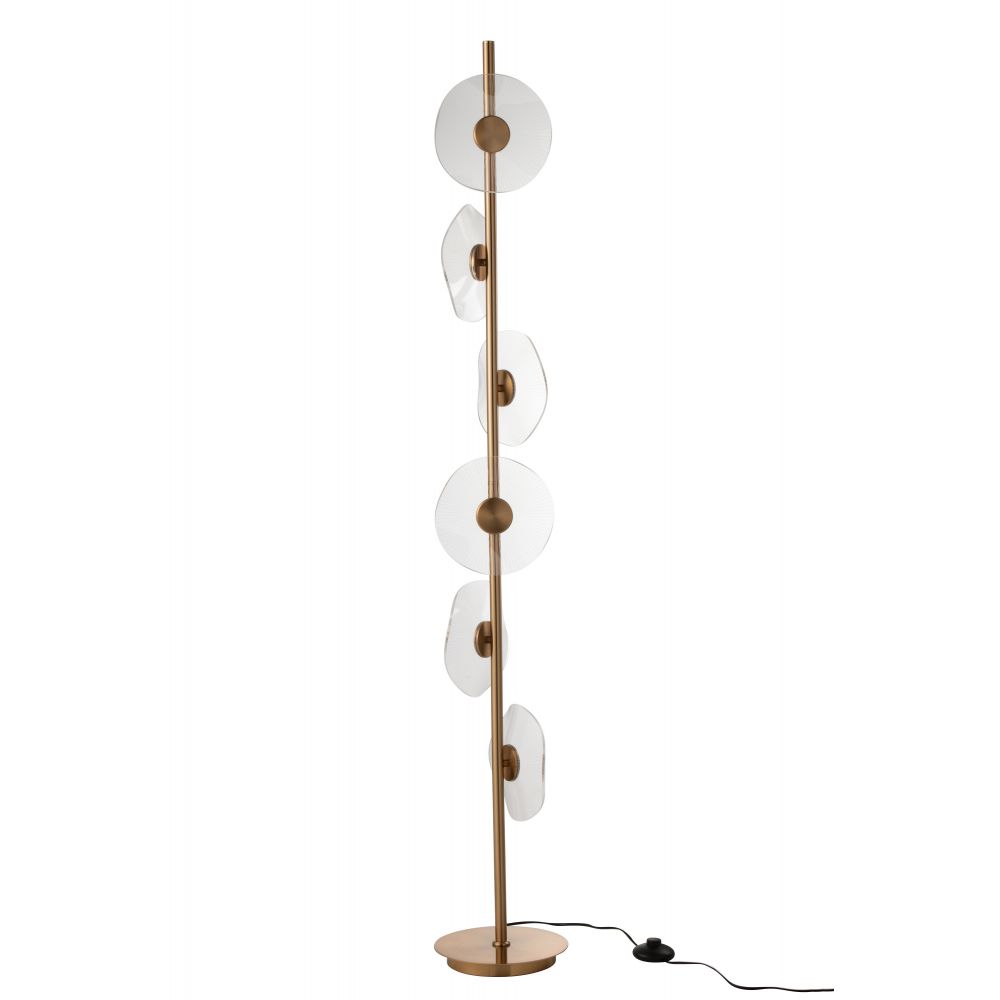 LAMPADAIRE FLEUR OR