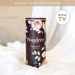 BOUGIE PERLES JARDIN ROUGE