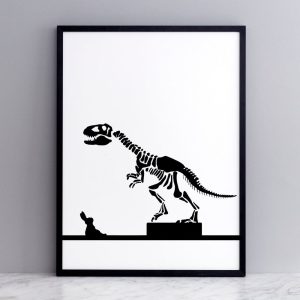 POSTER RABBIT DINOSAUR