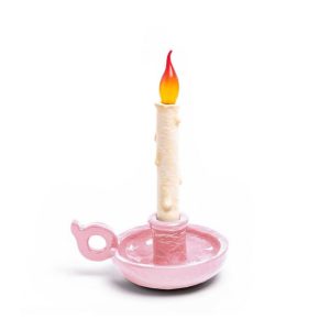 LAMPE BOUGEOIR GRIMM PINK 22X28CM