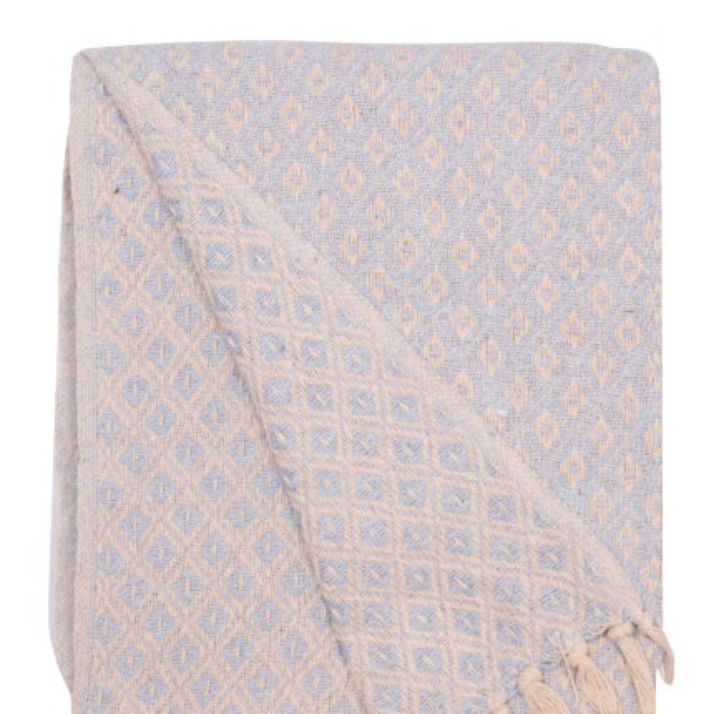 PLAID HARLEKIN LIGHT BLUE/NATURAL