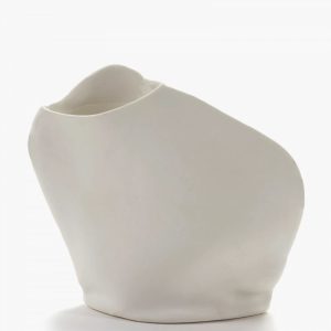 VASE FLOWER M BLANC L11 W4 H9.8