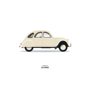 CARTE LE DUO CITROEN 2 CV BLANCHE