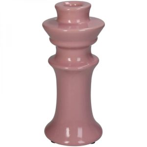 BOUGEOIR ROSE 8X8X18CM