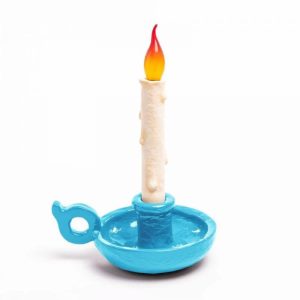 LAMPE BOUGEOIR GRIMM BLEU
