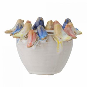 POT OISEAU EANNA GRIS