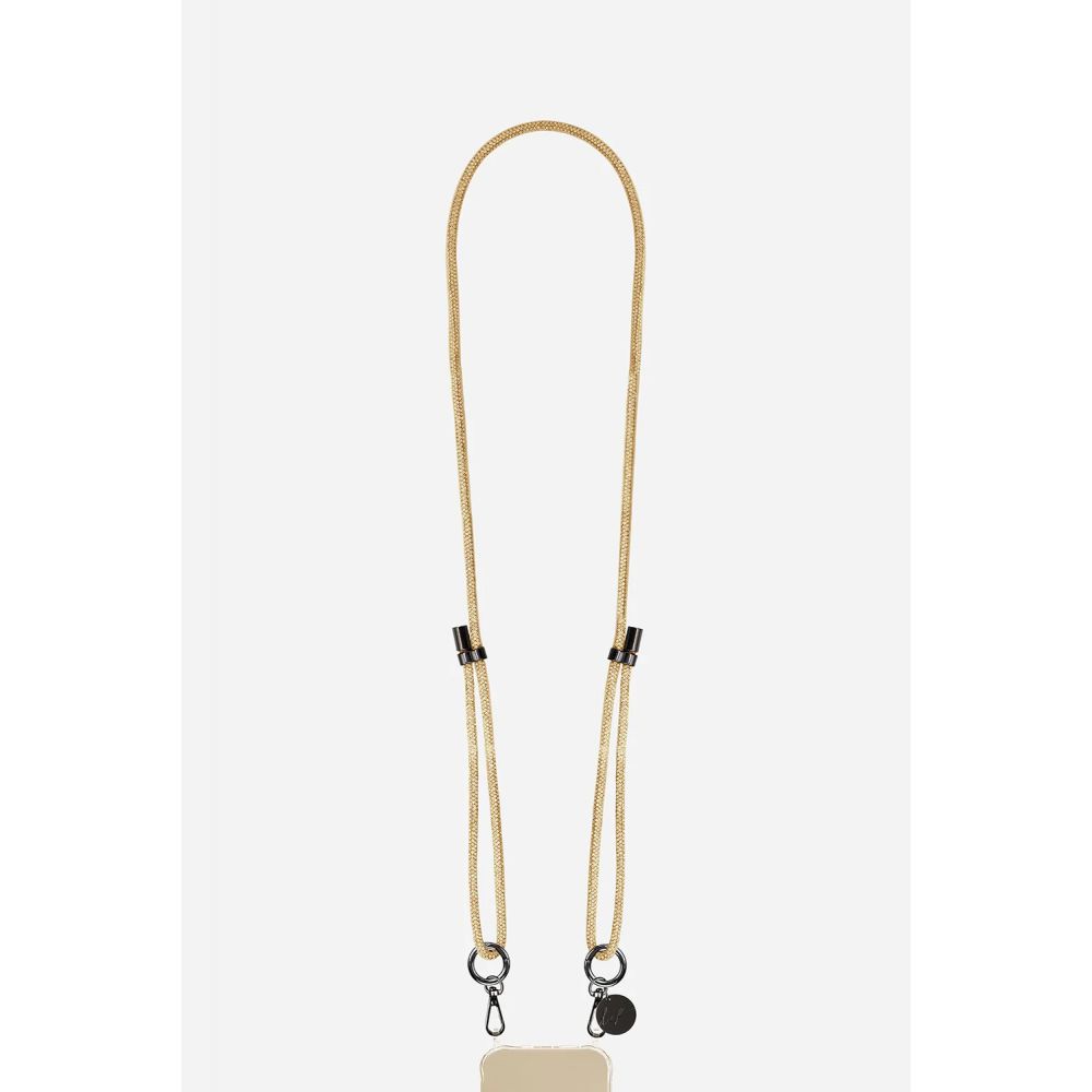CHAINE DE TELEPHONE MARIAH STRASS DORE 120CM