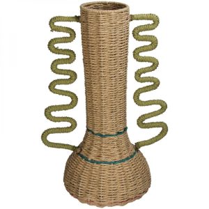 VASE PAPIER ANSES VERTES