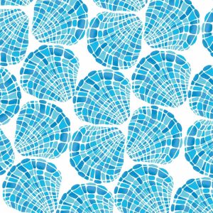 SERVIETTE SHELLS 25X25
