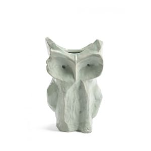 VASE HIBOU BLEU L
