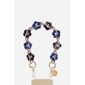 CHAINE CASSY FLEUR BLEU 40 CM