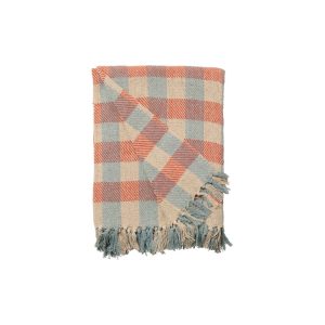 PLAID CUBES MINT/ORANGE