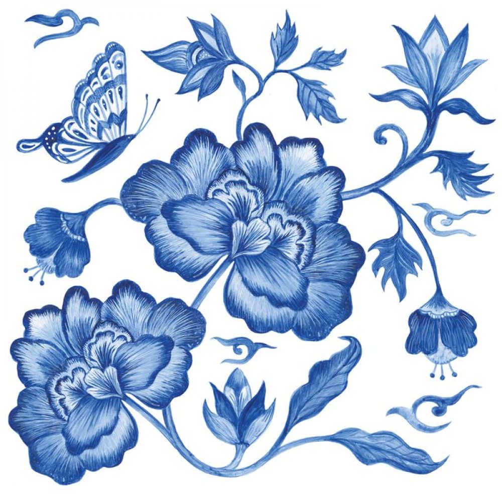 SERVIETTE PRINCESS PEONY 33X33